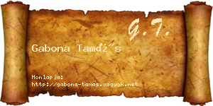 Gabona Tamás névjegykártya